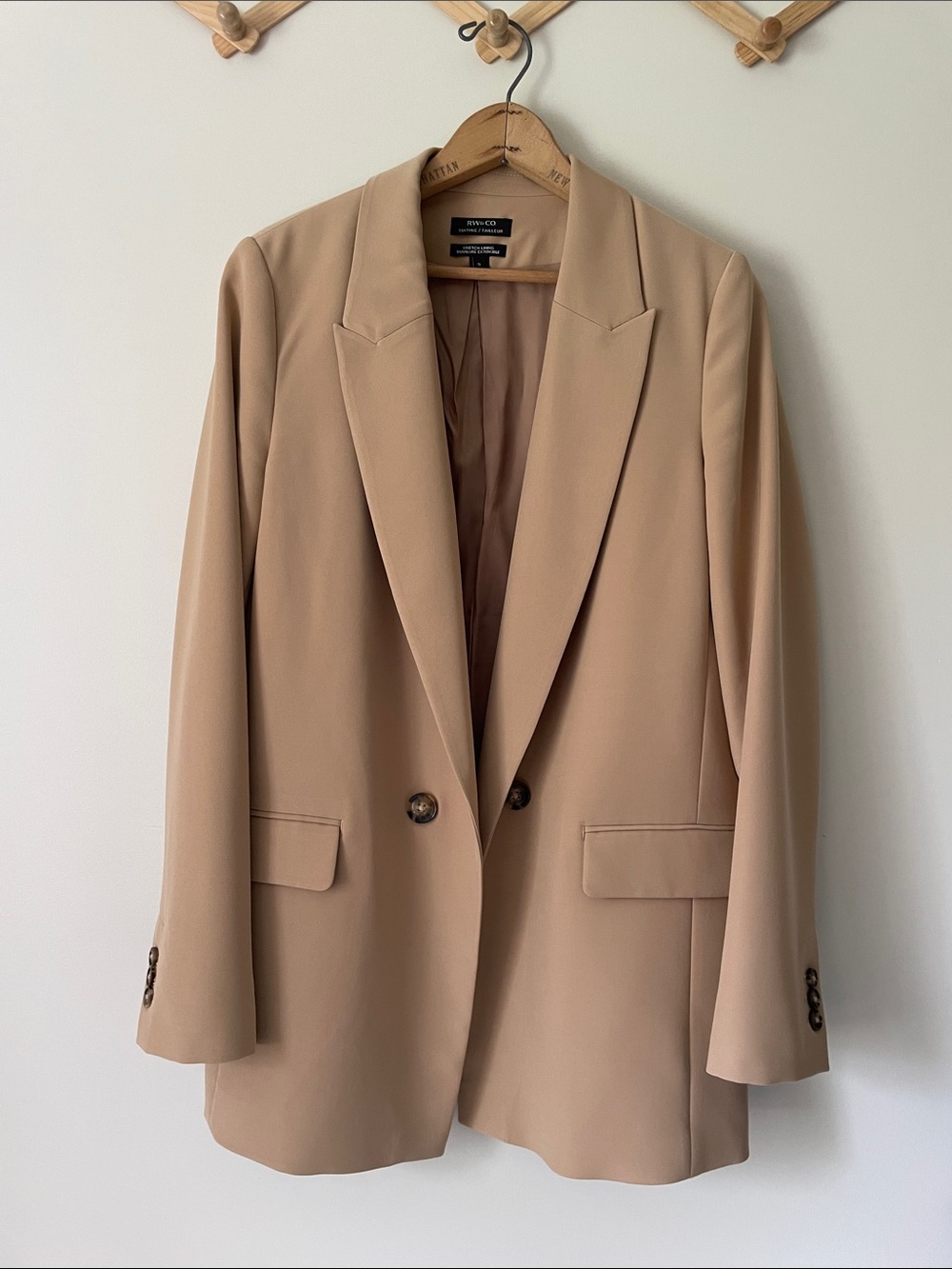 RW&CO. Tan Double-Breasted Blazer
